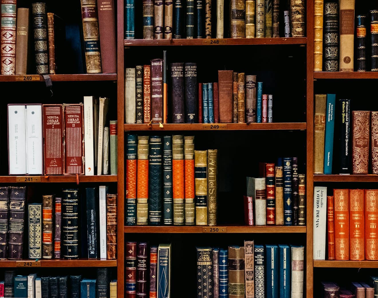 Legal reference volumes in a law office