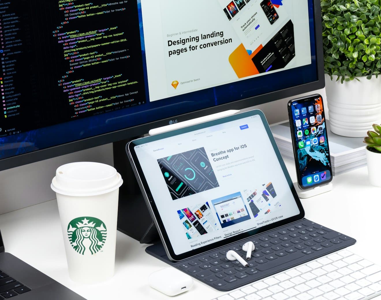 A developer working on a web application