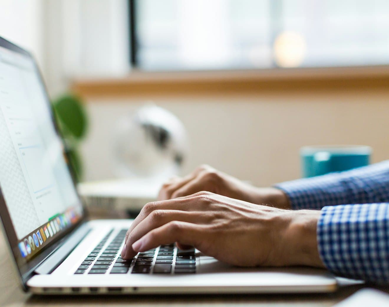 A learner taking an online course on a laptop