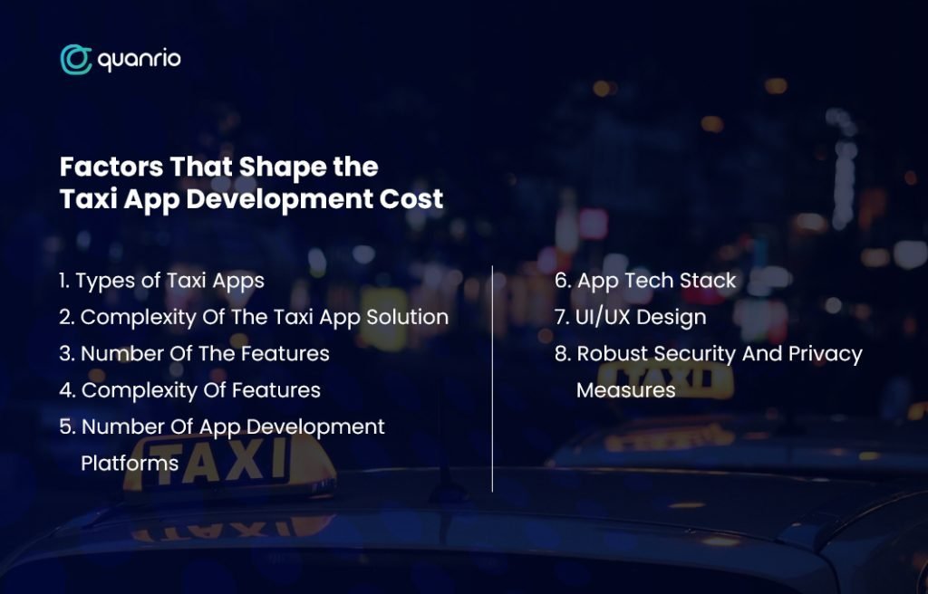 8 Essential Factors That Shape the Taxi App Development Cost