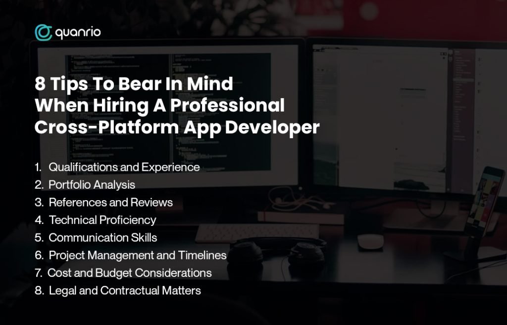 8 Tips To Bear In Mind When Hiring A Professional Cross-Platform App Developer 